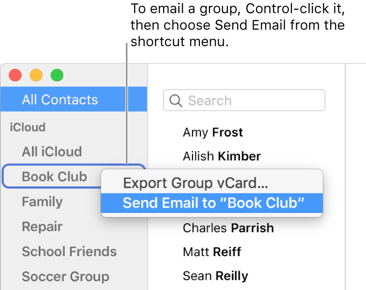 How do i send out an email to a group of contacts in outlook for mac 2017